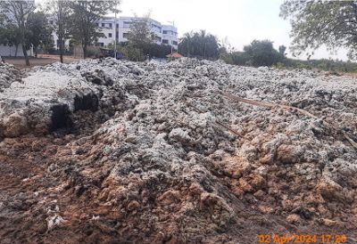 Fire & Water Affected Cotton  Waste